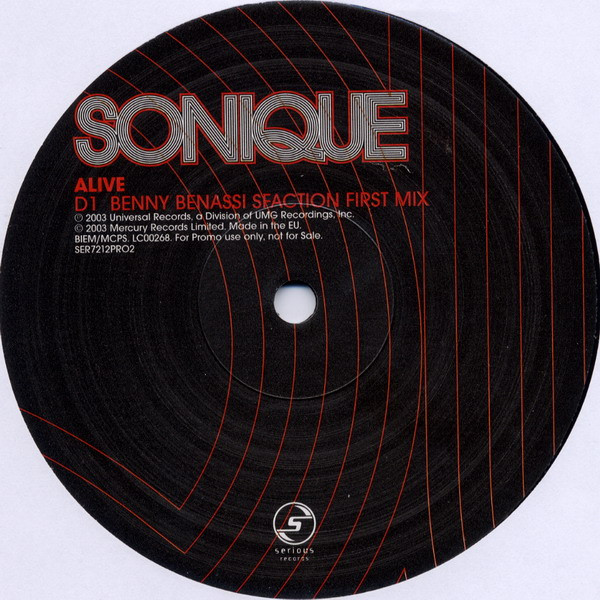Sonique - Alive | Serious Records (SER7212PRO4) - 6 Sonique - Alive | Serious Records (SER7212PRO4) - 6