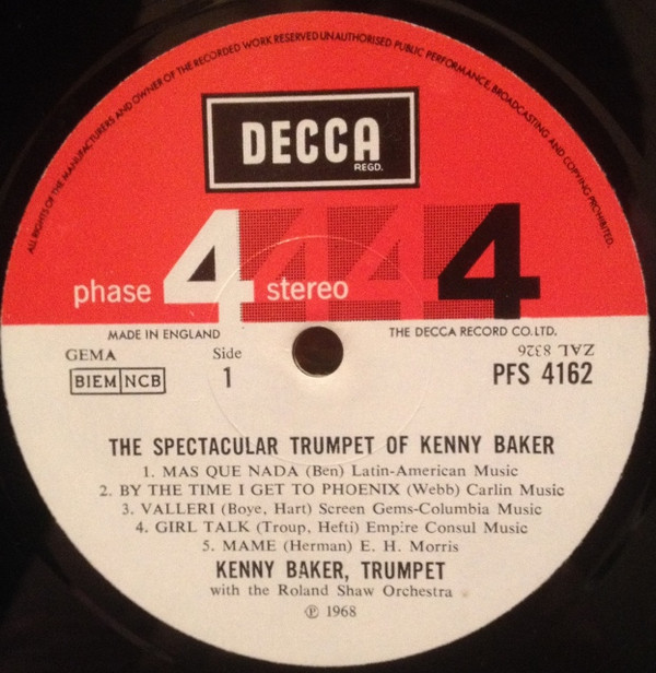 The Spectacular Trumpet Of Kenny Baker