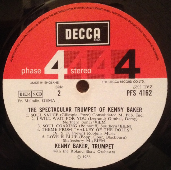 The Spectacular Trumpet Of Kenny Baker