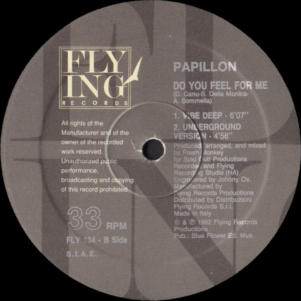 Papillon - Do You Feel For Me | Flying Records (FLY 134) - 4 Papillon - Do You Feel For Me | Flying Records (FLY 134) - 4
