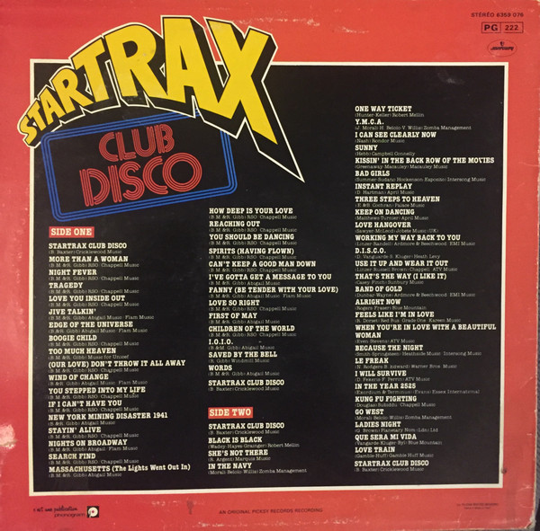 Startrax - Startrax Club Disco | Mercury (6359 076) - 2