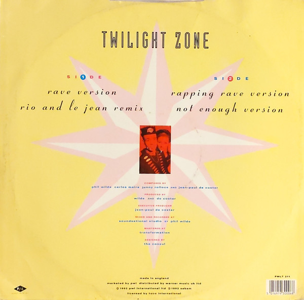 2 Unlimited - Twilight Zone | PWL Continental (PWLT 211) - 2