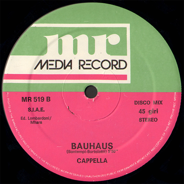 Cappella - Bauhaus | Media Records (MR 519) - 2
