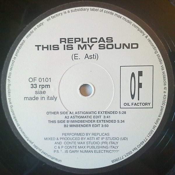 Replicas - This Is My Sound | Oil Factory (OF 0101) - 3