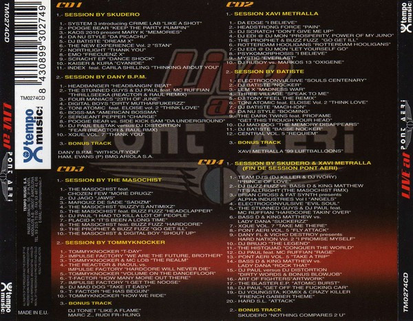 Various - Live At Pont Aeri | Tempo Music (TM0274CD) - 2