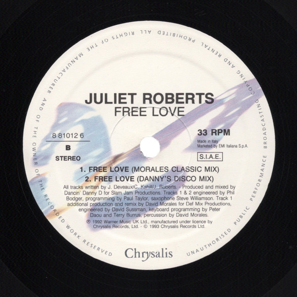 Juliet Roberts - Free Love | Chrysalis (8 81012 6) - 3 Juliet Roberts - Free Love | Chrysalis (8 81012 6) - 3