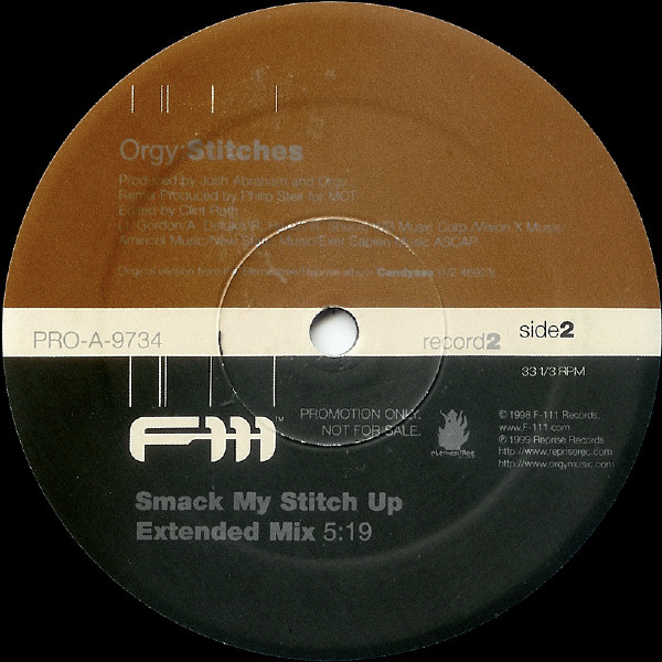 Orgy - Stitches | F-111 Records (PRO-A-9734) - 4
