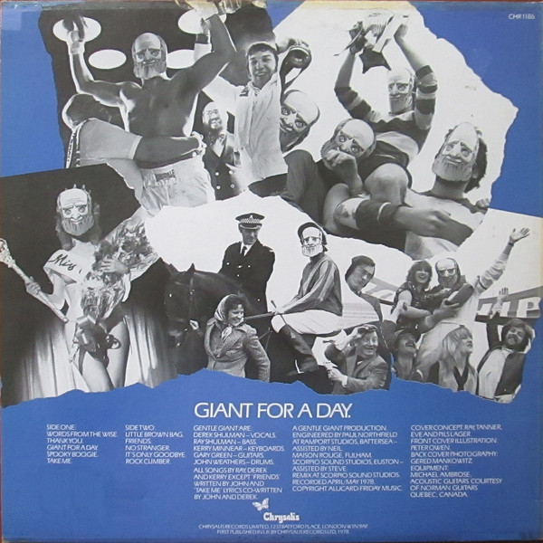 Gentle Giant - Giant For A Day | Chrysalis (CHR 1186) - 2