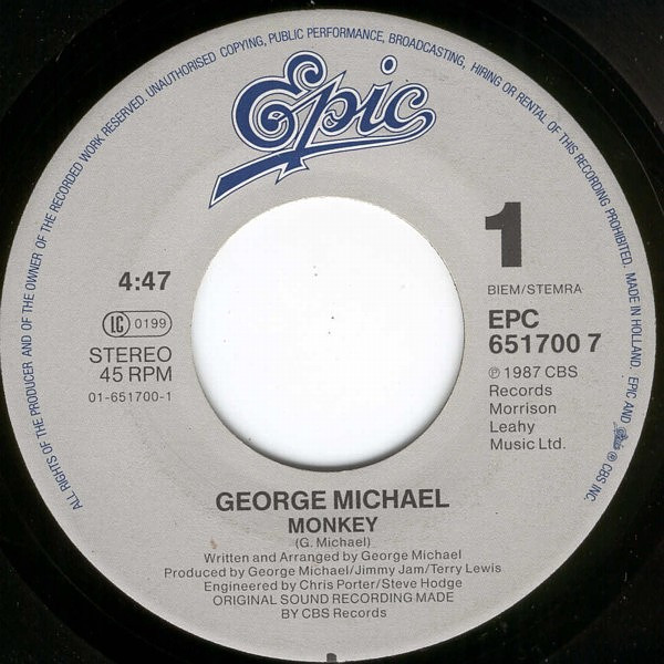 George Michael - Monkey | Epic (EPC 651700 7) - 3