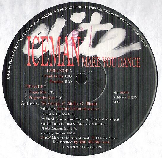 Iceman - Make You Dance | Elite (ELITE 018-95) - 2