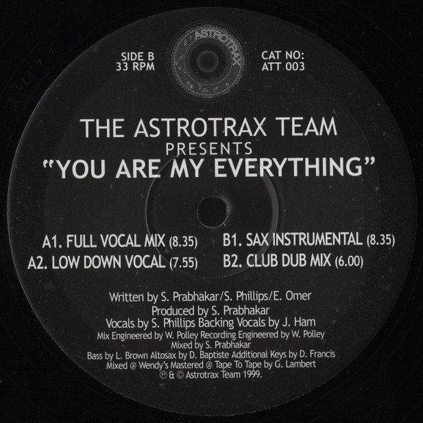 The Astrotrax Team - You Are My Everything | Astrotrax (ATT 003) - main