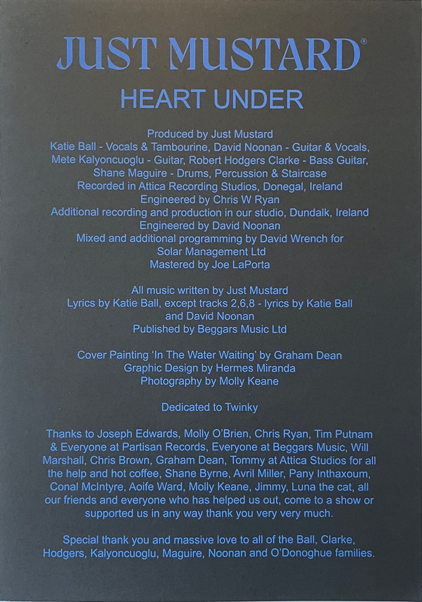 Just Mustard - Heart Under | Partisan Records (PTKF3019-3) - 3 Just Mustard - Heart Under | Partisan Records (PTKF3019-3) - 3