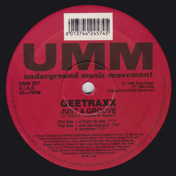 Geetraxx - Just A Groove | UMM (UMM 257) - main