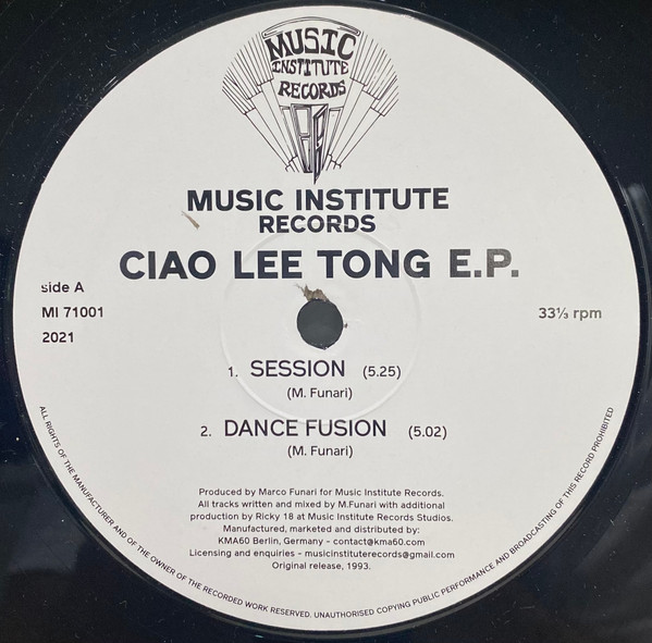Ciao Lee Tong - Ciao Lee Tong EP | Music Institute Records (MI71001) - 2