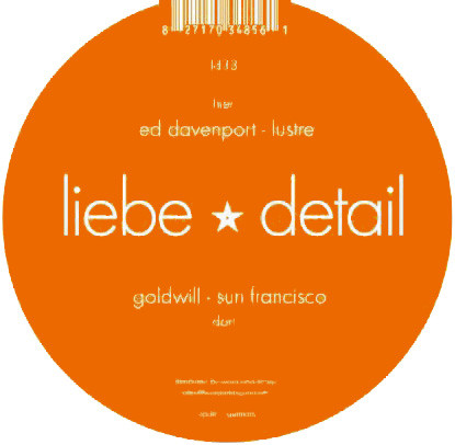 Goldwill / Ed Davenport - Sun Francisco / Lustre | liebe*detail (ld33) - main Goldwill / Ed Davenport - Sun Francisco / Lustre | liebe*detail (ld33) - main