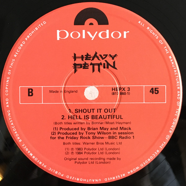Heavy Pettin - Love Times Love | Polydor (HEPX 3) - 4