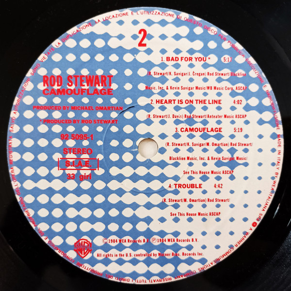 Rod Stewart - Camouflage | Warner Bros. Records (92 5095-1) - 4 Rod Stewart - Camouflage | Warner Bros. Records (92 5095-1) - 4
