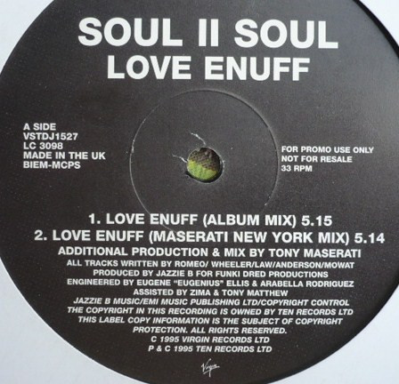 Soul II Soul - Love Enuff | Virgin (VSTDJ 1527) - main