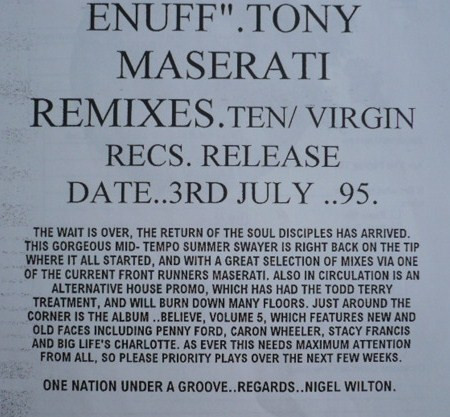 Soul II Soul - Love Enuff | Virgin (VSTDJ 1527) - 7