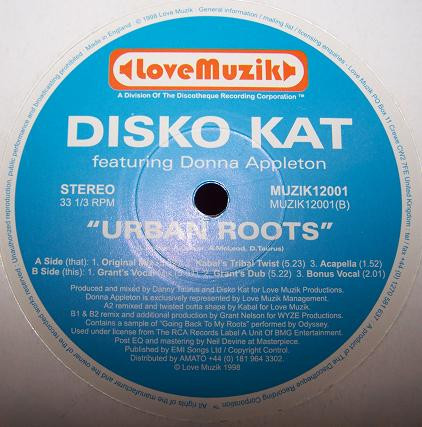 Disko Kat  &  Donna Appleton - Urban Roots | Love Muzik (Muzik 12001) - main