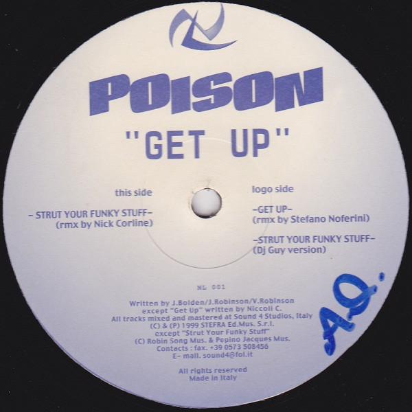 Poison - Get Up / Strut Your Funky Stuff | No Label (NL 001) - 2