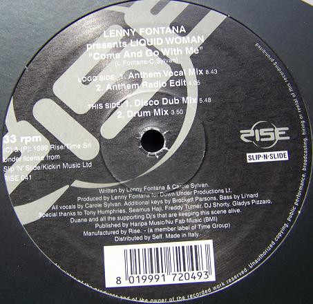 Lenny Fontana Presents Liquid Women - Come And Go With Me | Rise (RISE 041) - main Lenny Fontana Presents Liquid Women - Come And Go With Me | Rise (RISE 041) - main