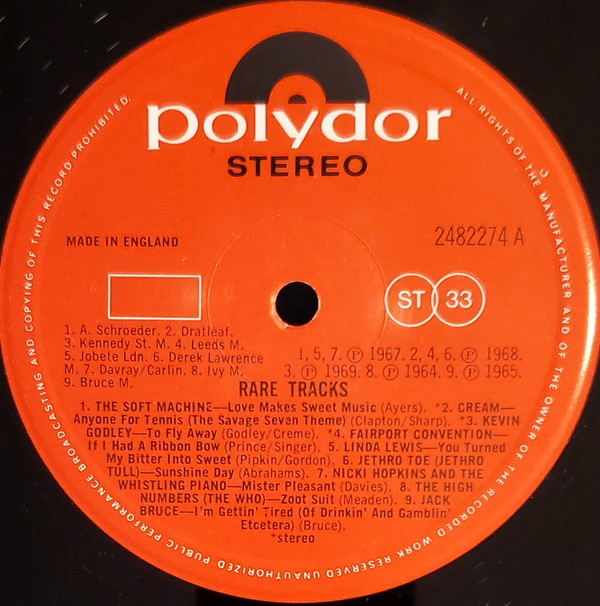 Various - Rare Tracks | Polydor (2482 274) - 3