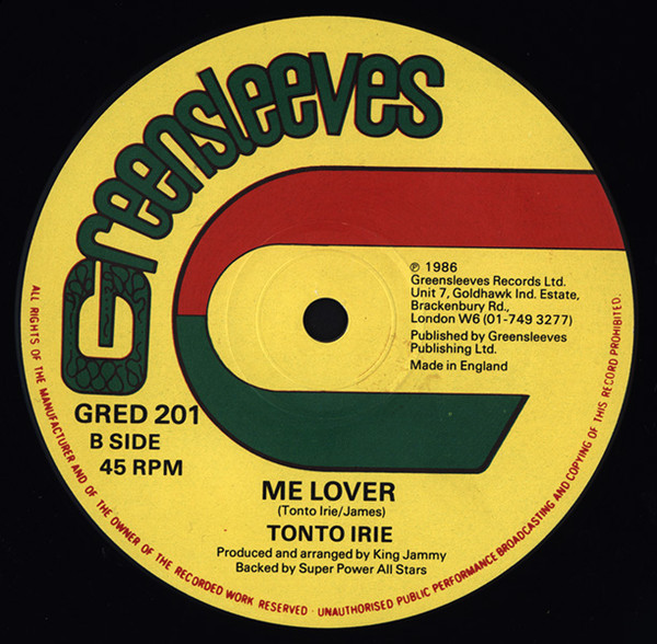 King Kong / Tonto Irie - Trouble Again / Me Lover | Greensleeves Records (GRED 201) - 2