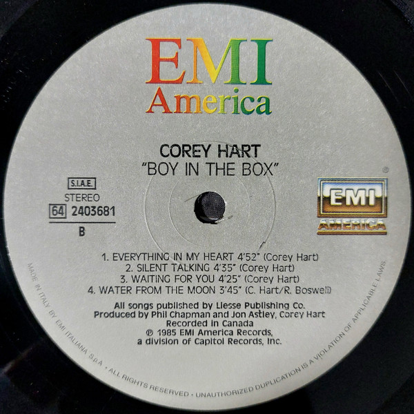 Corey Hart - Boy In The Box | EMI America (64 2403681) - 4 Corey Hart - Boy In The Box | EMI America (64 2403681) - 4
