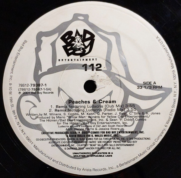 112 - Peaches & Cream / Dance With Me | Bad Boy Entertainment (78612-79387-1) - main 112 - Peaches & Cream / Dance With Me | Bad Boy Entertainment (78612-79387-1) - main