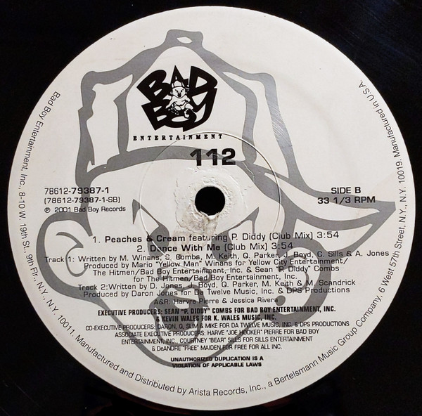 112 - Peaches & Cream / Dance With Me | Bad Boy Entertainment (78612-79387-1) - 2 112 - Peaches & Cream / Dance With Me | Bad Boy Entertainment (78612-79387-1) - 2