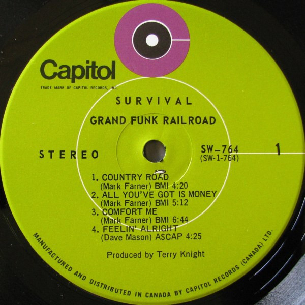 Grand Funk Railroad - Survival [Vinyl] | Capitol Records (SW-764) - 3
