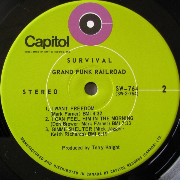 Grand Funk Railroad - Survival [Vinyl] | Capitol Records (SW-764) - 4