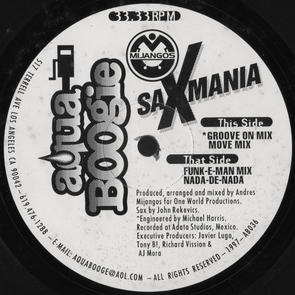 Mijangos - Saxmania | Aqua Boogie Records (AB036)