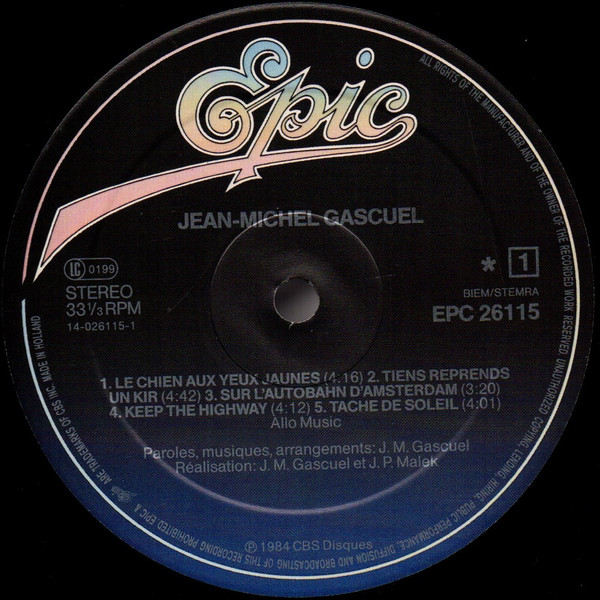 Jean-Michel Gascuel - La Vie Continue | Epic (EPC 26115) - 4