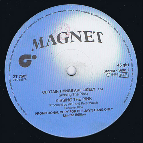 Kissing The Pink - Certain Things Are Likely | Magnet (ZT 7585) - main Kissing The Pink - Certain Things Are Likely | Magnet (ZT 7585) - main