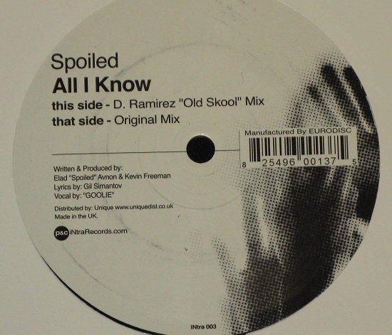 Spoiled - All I Know | Intra Records (iNtra 003)