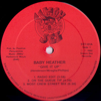 Baby Heather - Give It Up | Simon Sez Records (SST-101) - 2 Baby Heather - Give It Up | Simon Sez Records (SST-101) - 2