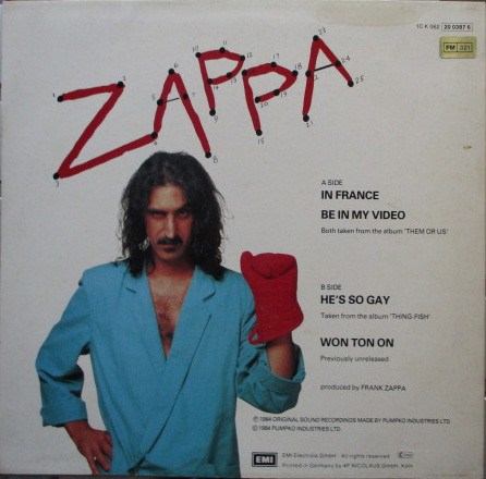 Frank Zappa - True Glove | EMI Electrola GmbH (1C K 062 20 0387 6) - 2 Frank Zappa - True Glove | EMI Electrola GmbH (1C K 062 20 0387 6) - 2