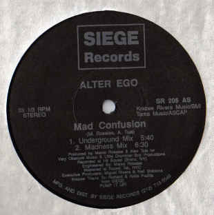 Alter Ego - Mad Confusion | Siege Records (SR 205) - main