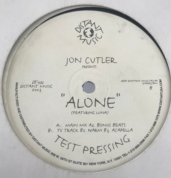 Jon Cutler - Alone | Distant Music (DT-025) - main Jon Cutler - Alone | Distant Music (DT-025) - main