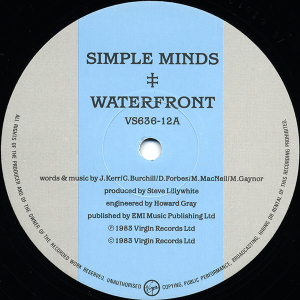 Simple Minds - Waterfront | Virgin (VS636-12) - 3 Simple Minds - Waterfront | Virgin (VS636-12) - 3
