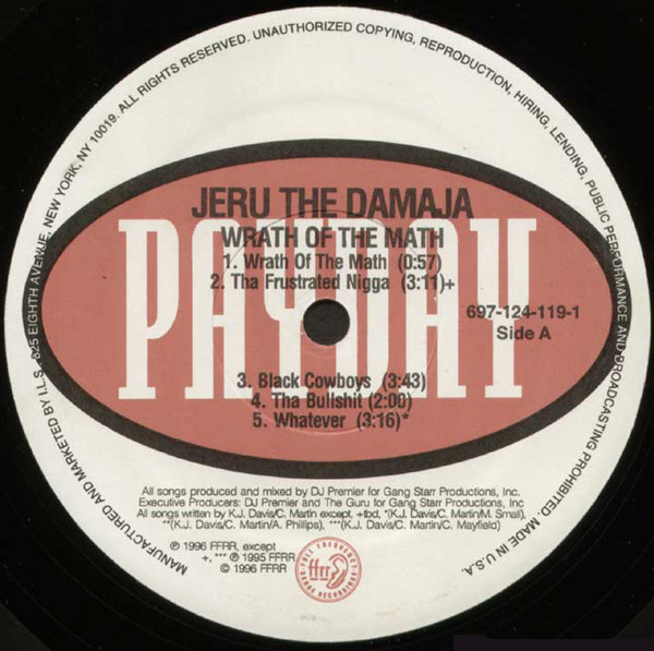 Jeru The Damaja - Wrath Of The Math | Payday (697-124-119-1) - 3