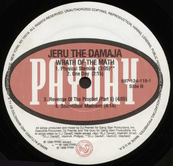 Jeru The Damaja - Wrath Of The Math | Payday (697-124-119-1) - 4