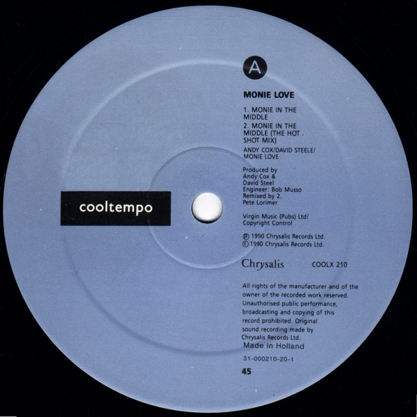Monie Love - Monie In The Middle | Cooltempo (COOLX 210) - 3 Monie Love - Monie In The Middle | Cooltempo (COOLX 210) - 3