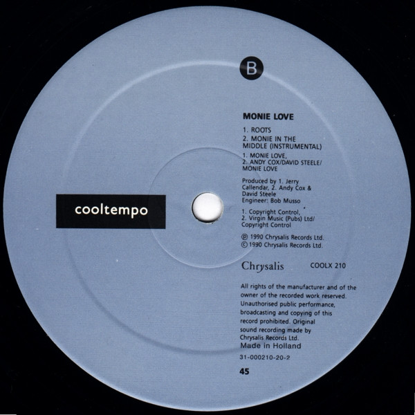 Monie Love - Monie In The Middle | Cooltempo (COOLX 210) - 4 Monie Love - Monie In The Middle | Cooltempo (COOLX 210) - 4