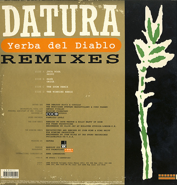 Datura - Yerba Del Diablo Part II (Remixes) | Trance Records (LSD 011) - 2 Datura - Yerba Del Diablo Part II (Remixes) | Trance Records (LSD 011) - 2