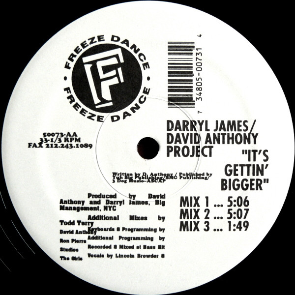 Darryl James & David Anthony - Buddah / It's Gettin' Bigger | Freeze Dance (50073) - 2