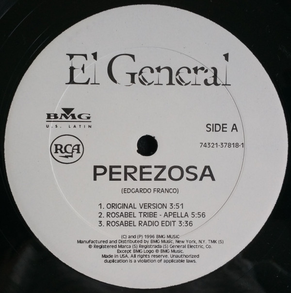 El General - Perezosa | RCA (74321-37818-1) - 3 El General - Perezosa | RCA (74321-37818-1) - 3
