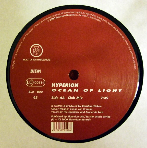 Hyperion - The Universal Mind / Ocean Of Light | Blutonium Records (BLU-022) - 5
